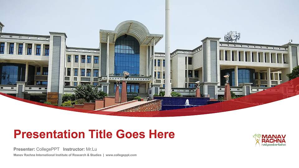 Manav Rachna International Institute of Research & Studies Course/Courseware Creation PPT Template16:9 ratio PPT effect preview image