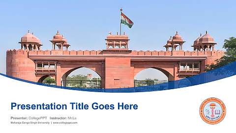 Maharaja Ganga Singh University Course/Courseware Creation PPT Template