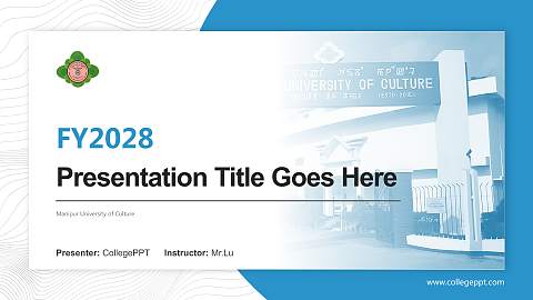 Manipur University of Culture Academic Presentation/Research Findings Report PPT Template