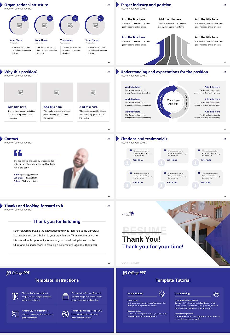 Maharishi Arvind University Resume PPT Template16:9 ratio PPT effect preview image4