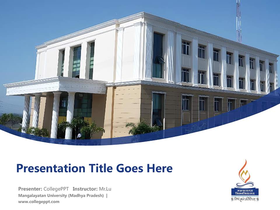 Mangalayatan University (Madhya Pradesh) Course/Courseware Creation PPT Template4:3 ratio PPT effect preview image5