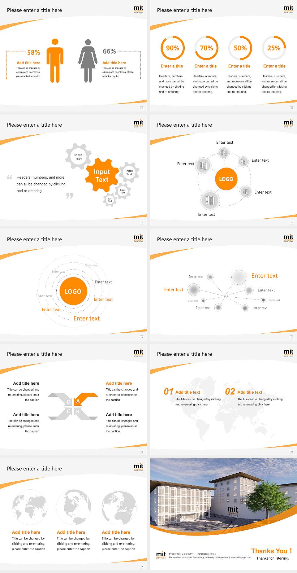 Maharashtra Institute of Technology University of Meghalaya Course/Courseware Creation PPT Template4:3 ratio PPT effect preview image4