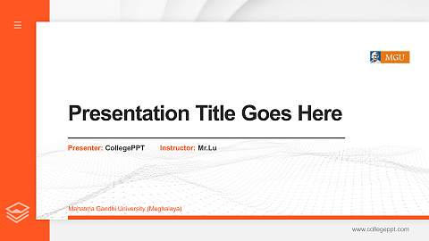Mahatma Gandhi University (Meghalaya) Thesis Proposal/Graduation Defense PPT Template