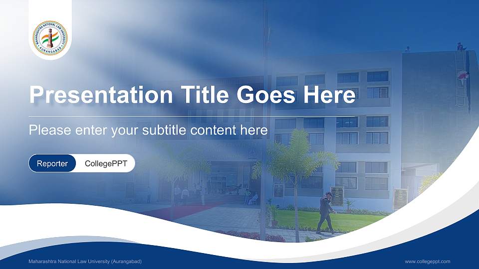 Maharashtra National Law University (Aurangabad) Lecture Sharing and Networking Event PPT Template16:9 ratio PPT effect preview image