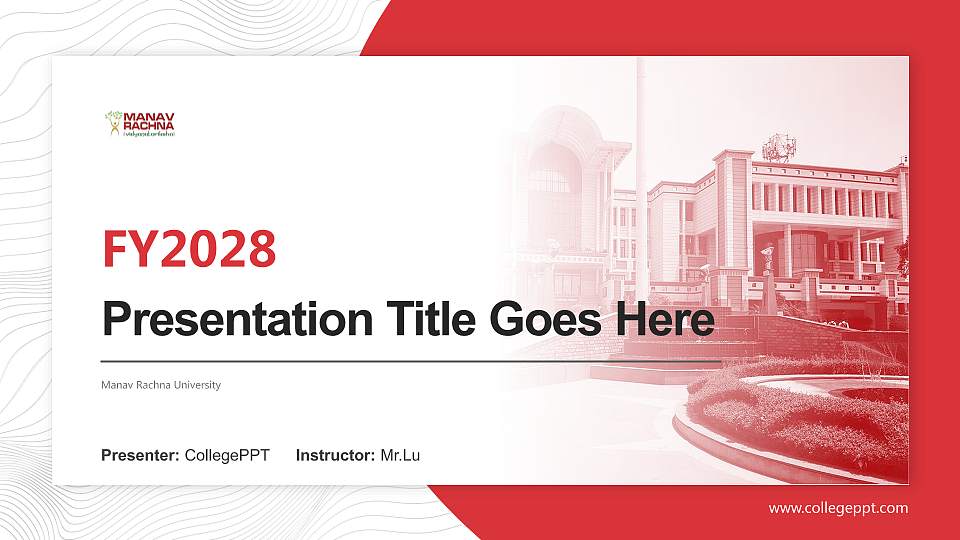 Manav Rachna University Academic Presentation/Research Findings Report PPT Template16:9 ratio PPT effect preview image