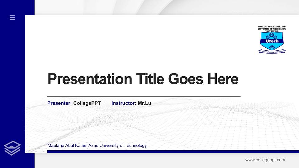 Maulana Abul Kalam Azad University of Technology Thesis Proposal/Graduation Defense PPT Template16:9 ratio PPT effect preview image