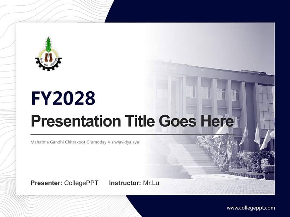 Mahatma Gandhi Chitrakoot Gramoday Vishwavidyalaya Academic Presentation/Research Findings Report PPT Template4:3 ratio PPT effect preview image5