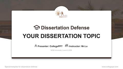 MGM University Graduation Thesis Defense PPT Template