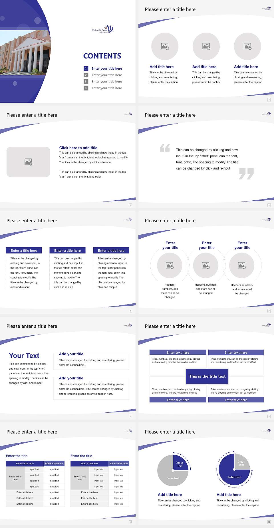 Maharishi Arvind University Course/Courseware Creation PPT Template4:3 ratio PPT effect preview image2