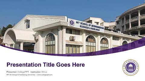 MIT Art Design & Technology University Course/Courseware Creation PPT Template