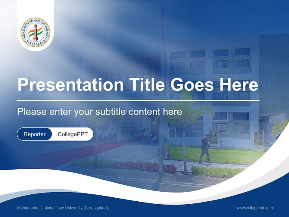 Maharashtra National Law University (Aurangabad) Lecture Sharing and Networking Event PPT Template4:3 ratio PPT effect preview image4