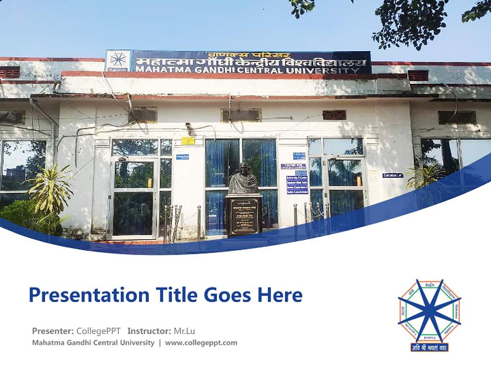 Mahatma Gandhi Central University Course/Courseware Creation PPT Template4:3 ratio PPT effect preview image5