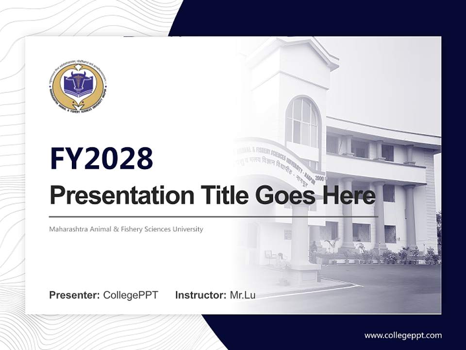 Maharashtra Animal & Fishery Sciences University Academic Presentation/Research Findings Report PPT Template4:3 ratio PPT effect preview image5