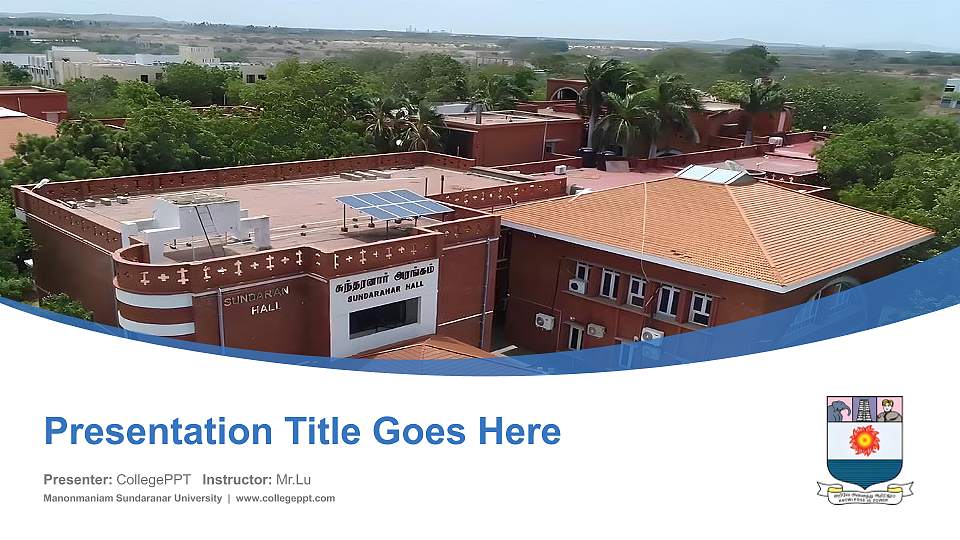 Manonmaniam Sundaranar University Course/Courseware Creation PPT Template16:9 ratio PPT effect preview image