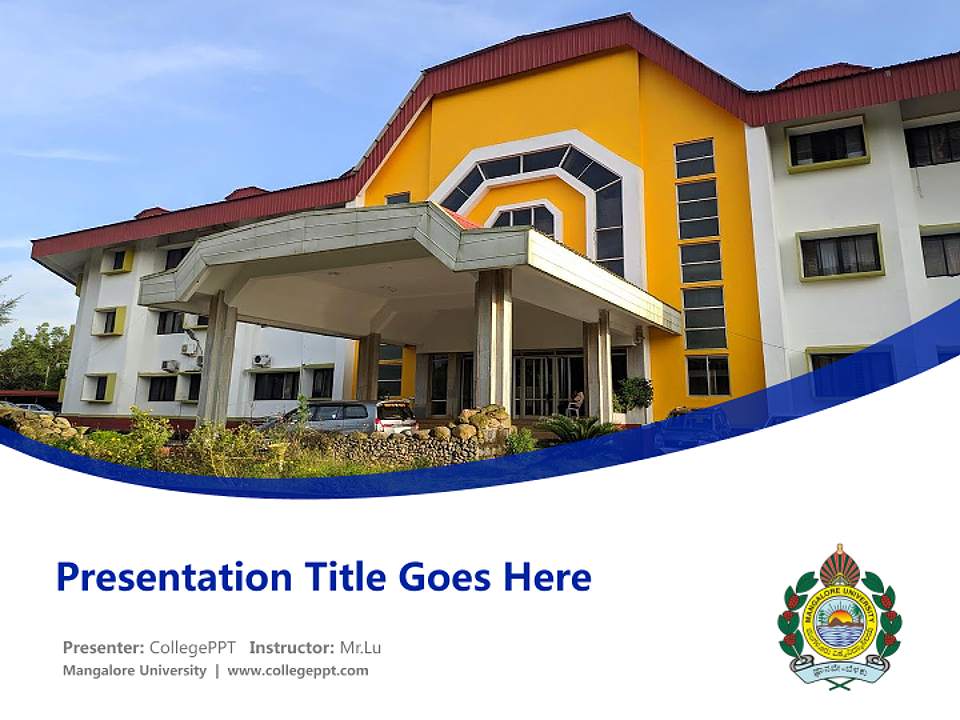 Mangalore University Course/Courseware Creation PPT Template4:3 ratio PPT effect preview image5