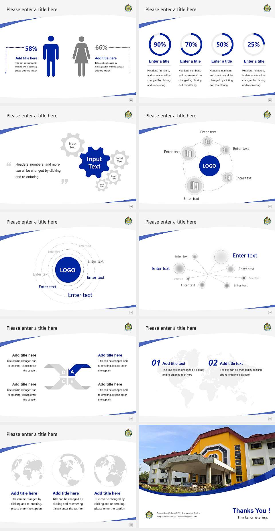 Mangalore University Course/Courseware Creation PPT Template4:3 ratio PPT effect preview image4