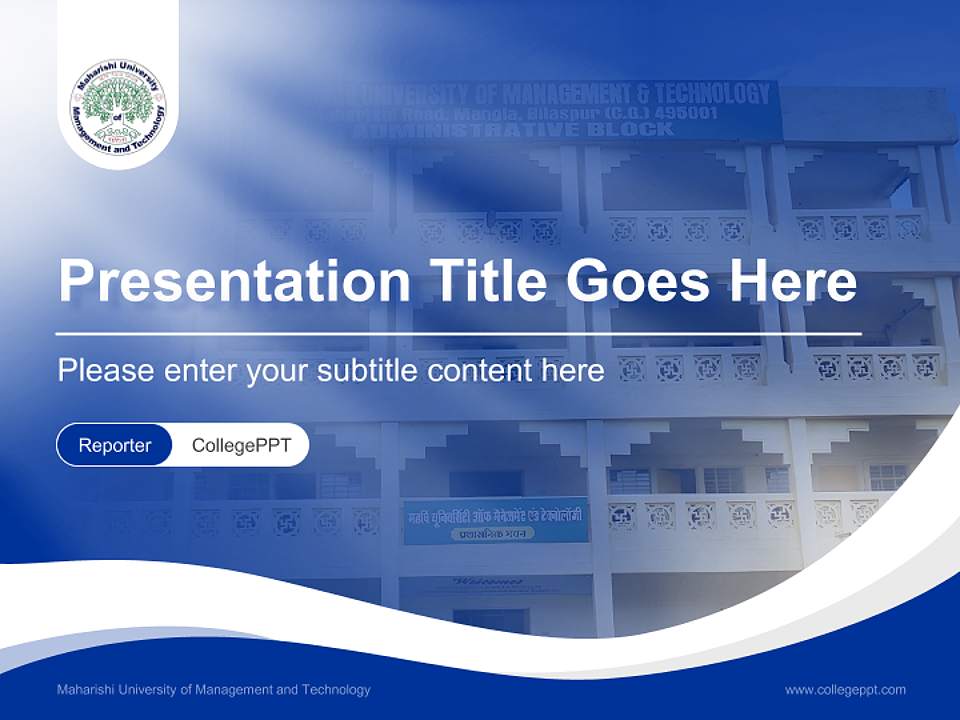 Maharishi University of Management and Technology Lecture Sharing and Networking Event PPT Template4:3 ratio PPT effect preview image4