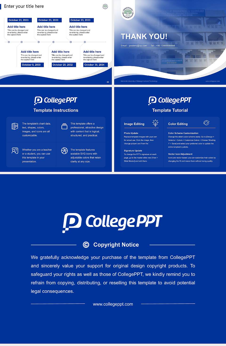 Maharishi University of Management and Technology Lecture Sharing and Networking Event PPT Template4:3 ratio PPT effect preview image4