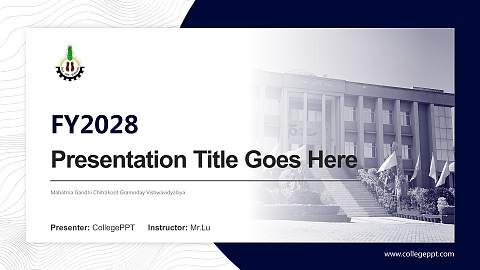 Mahatma Gandhi Chitrakoot Gramoday Vishwavidyalaya Academic Presentation/Research Findings Report PPT Template