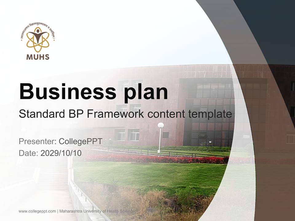 Maharashtra University of Health Sciences Competition/Entrepreneurship Contest PPT Template4:3 ratio PPT effect preview image9