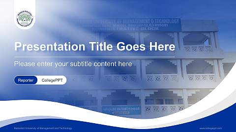 Maharishi University of Management and Technology Lecture Sharing and Networking Event PPT Template