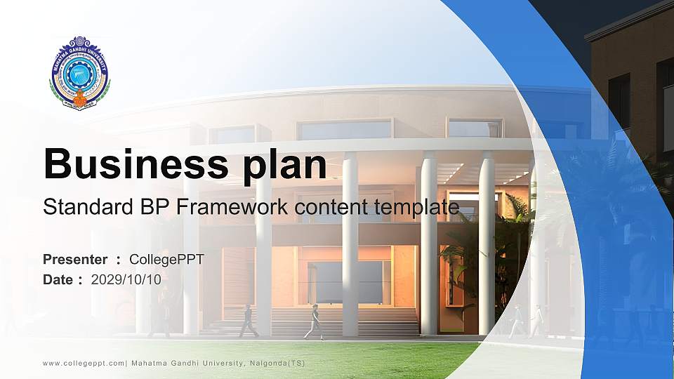 Mahatma Gandhi University, Nalgonda(TS) Competition/Entrepreneurship Contest PPT Template16:9 ratio PPT effect preview image