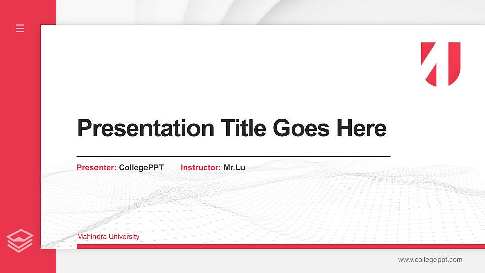 Mahindra University Thesis Proposal/Graduation Defense PPT Template16:9 ratio PPT effect preview image