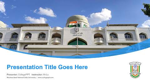 Maulana Azad National Urdu University Course/Courseware Creation PPT Template