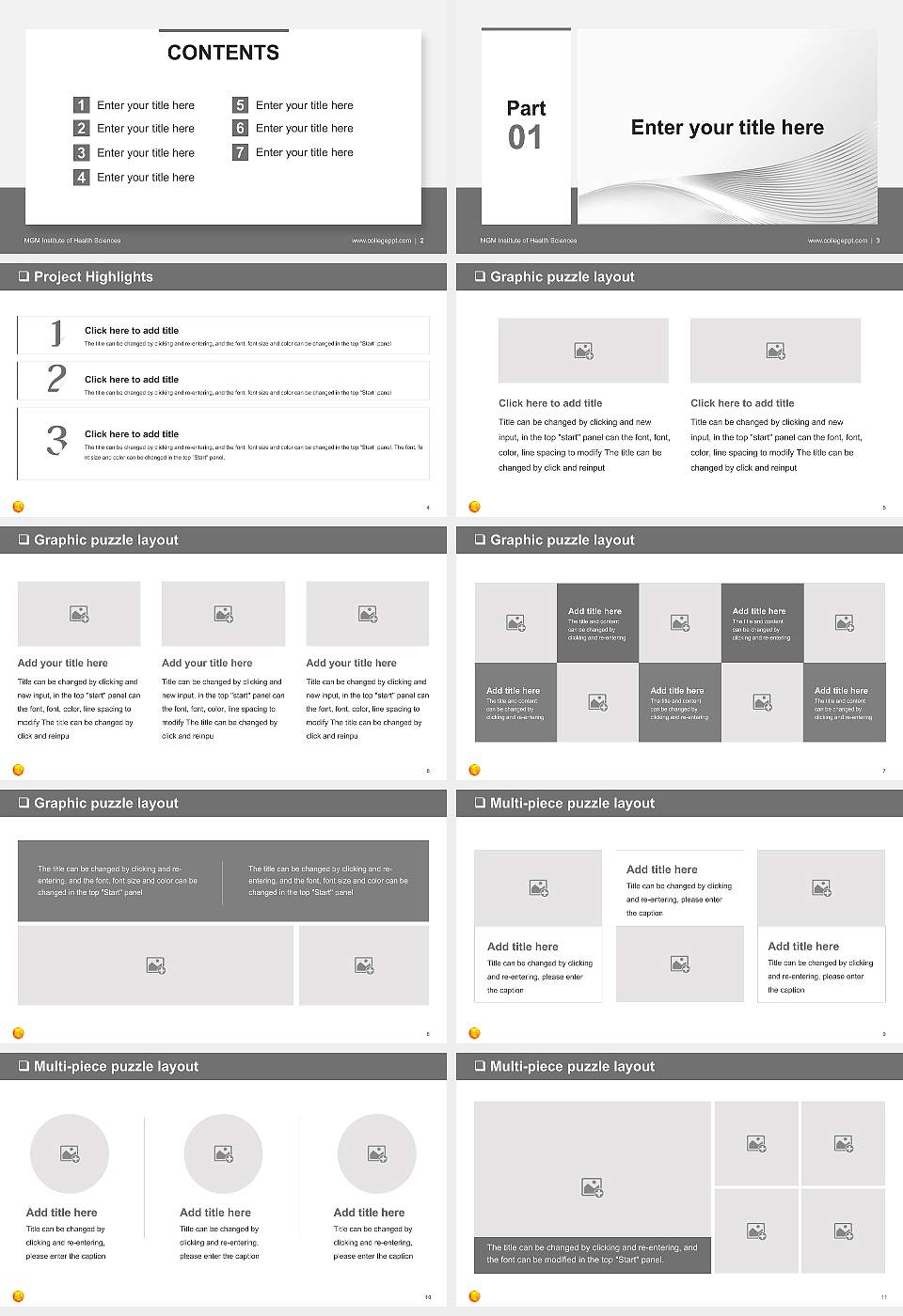 MGM Institute of Health Sciences General PPT Template16:9 ratio PPT effect preview image2