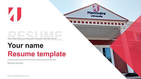 Mahindra University Resume PPT Template