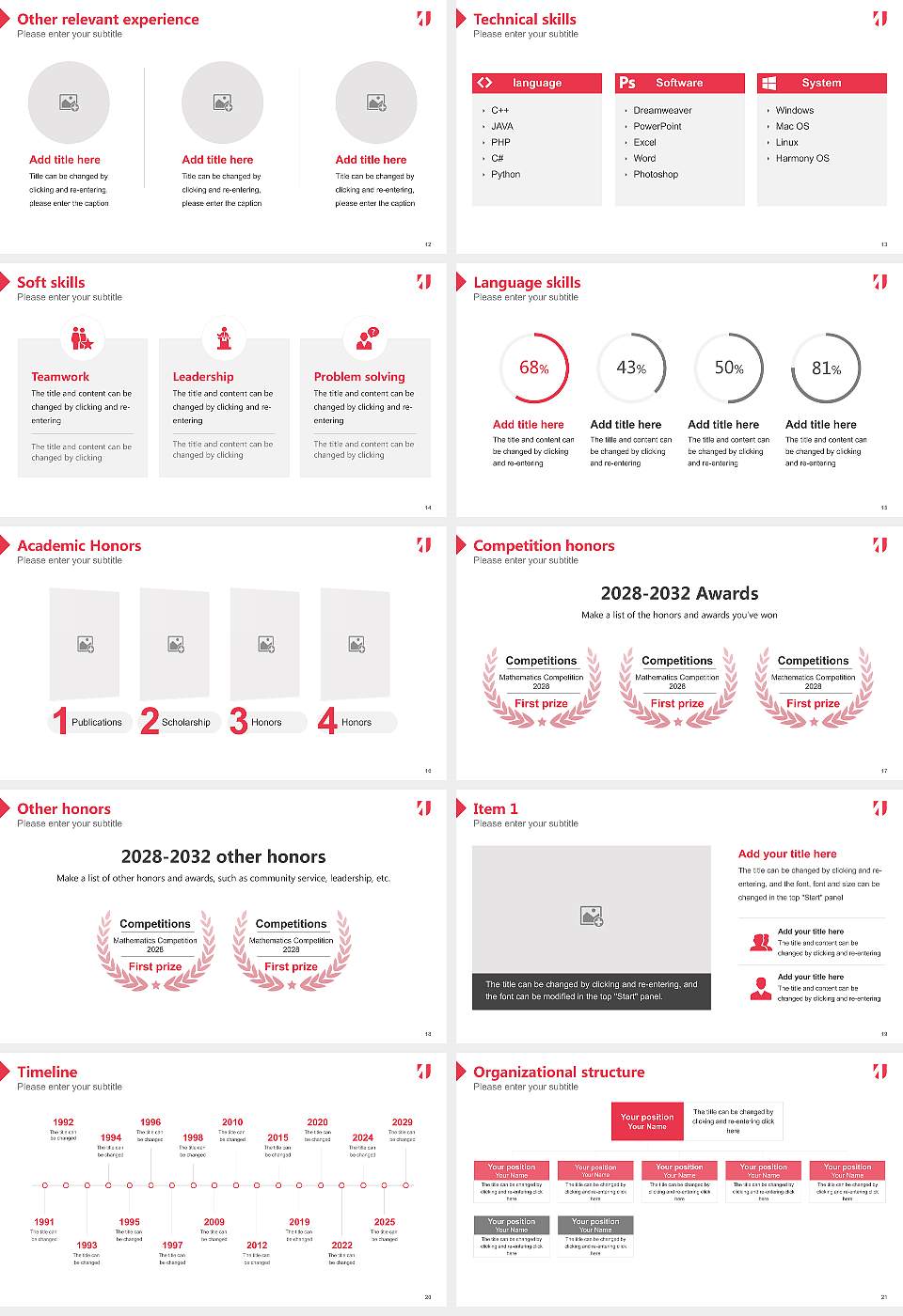 Mahindra University Resume PPT Template16:9 ratio PPT effect preview image3