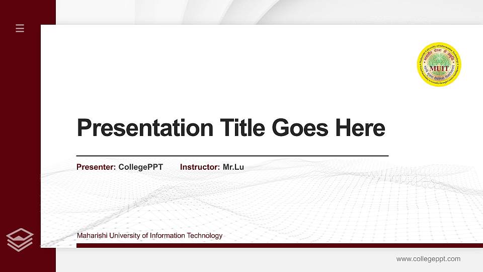 Maharishi University of Information Technology Thesis Proposal/Graduation Defense PPT Template16:9 ratio PPT effect preview image