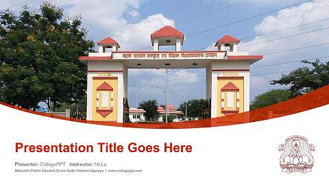 Maharshi Panini Sanskrit Evam Vedic Vishwavidyalaya Course/Courseware Creation PPT Template