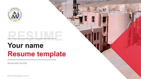 Maulana Azad University Resume PPT Template