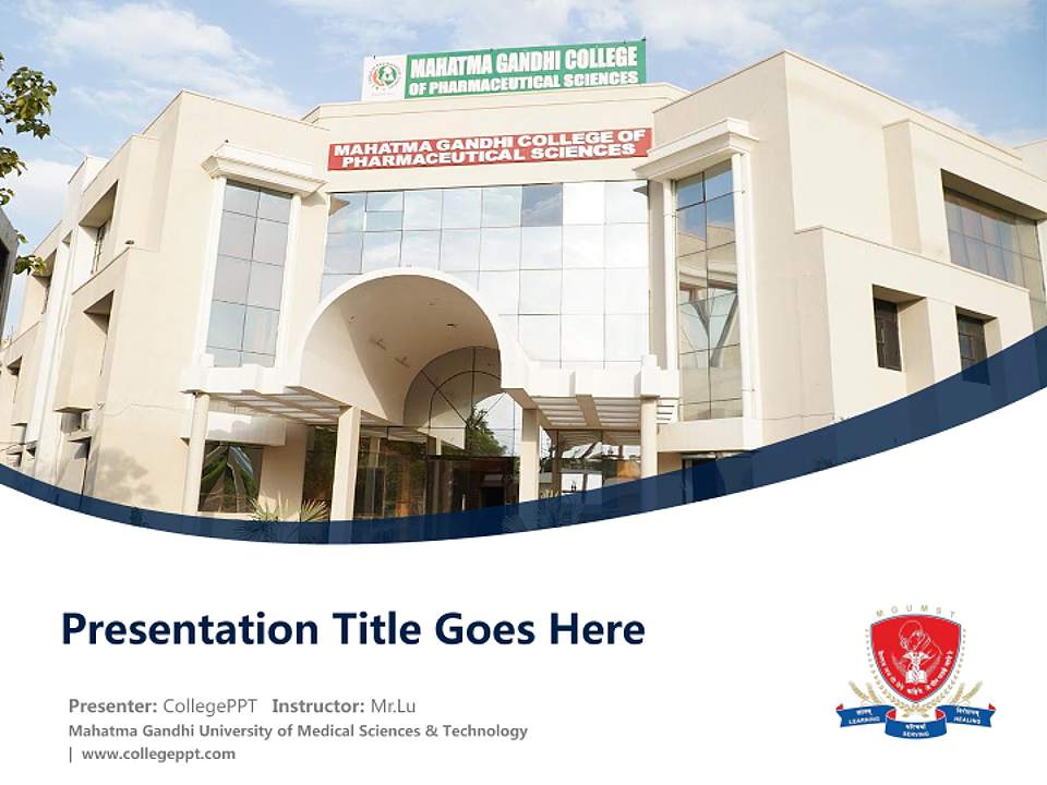 Mahatma Gandhi University of Medical Sciences & Technology Course/Courseware Creation PPT Template4:3 ratio PPT effect preview image5