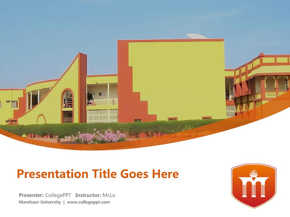 Mandsaur University Course/Courseware Creation PPT Template4:3 ratio PPT effect preview image5