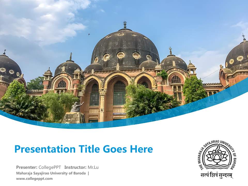 Maharaja Sayajirao University of Baroda Course/Courseware Creation PPT Template4:3 ratio PPT effect preview image5