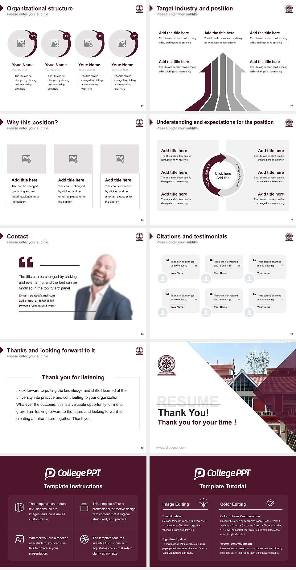Mahatma Gandhi University, Kottayam Resume PPT Template4:3 ratio PPT effect preview image4