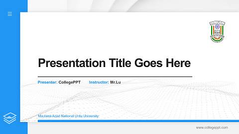 Maulana Azad National Urdu University Thesis Proposal/Graduation Defense PPT Template