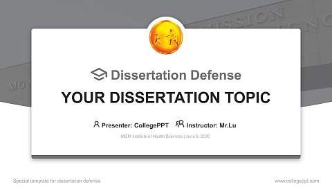 MGM Institute of Health Sciences Graduation Thesis Defense PPT Template