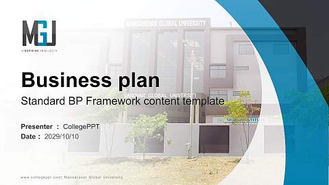 Mansarovar Global University Competition/Entrepreneurship Contest PPT Template