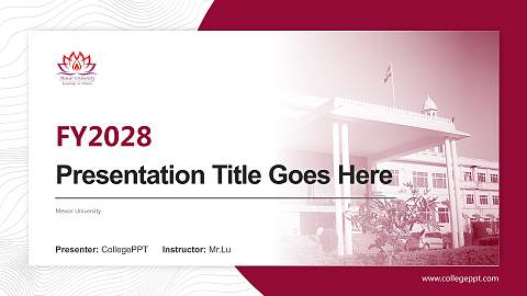 Mewar University Academic Presentation/Research Findings Report PPT Template