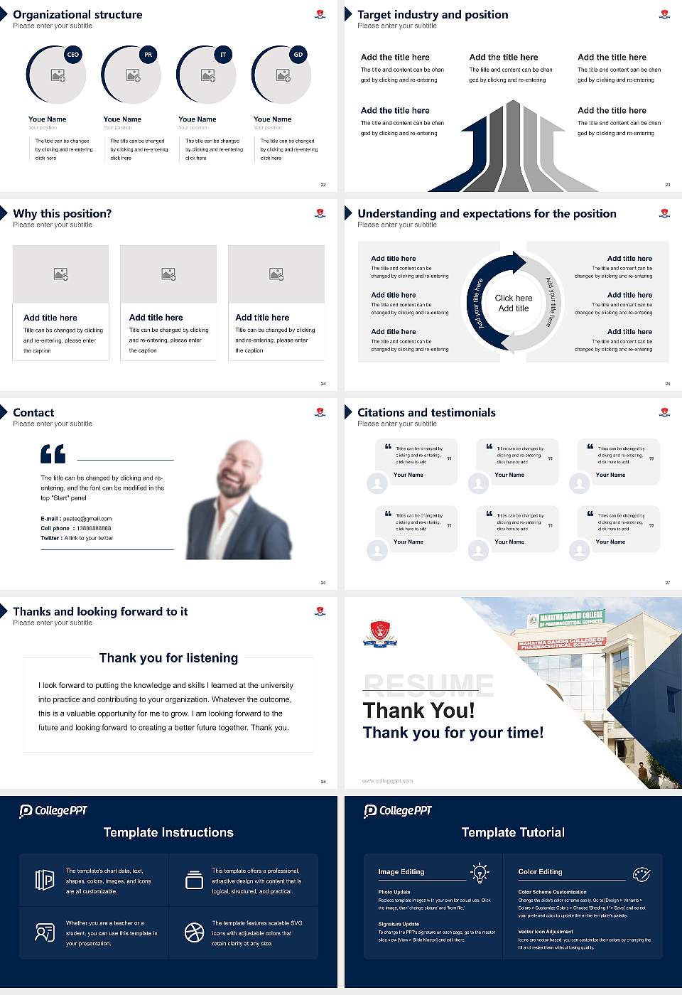 Mahatma Gandhi University of Medical Sciences & Technology Resume PPT Template16:9 ratio PPT effect preview image4