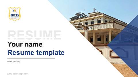 MATS University Resume PPT Template