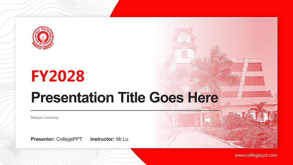Manipur University Academic Presentation/Research Findings Report PPT Template16:9 ratio PPT effect preview image