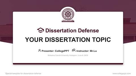 Mahatma Gandhi University, Kottayam Graduation Thesis Defense PPT Template