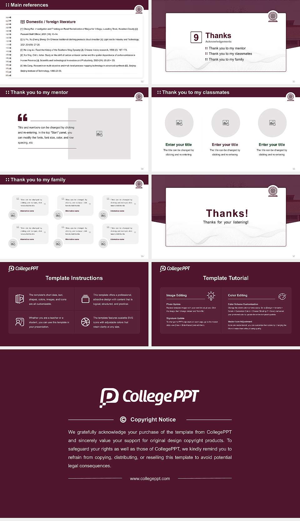 Mahatma Gandhi University, Kottayam Graduation Thesis Defense PPT Template16:9 ratio PPT effect preview image7