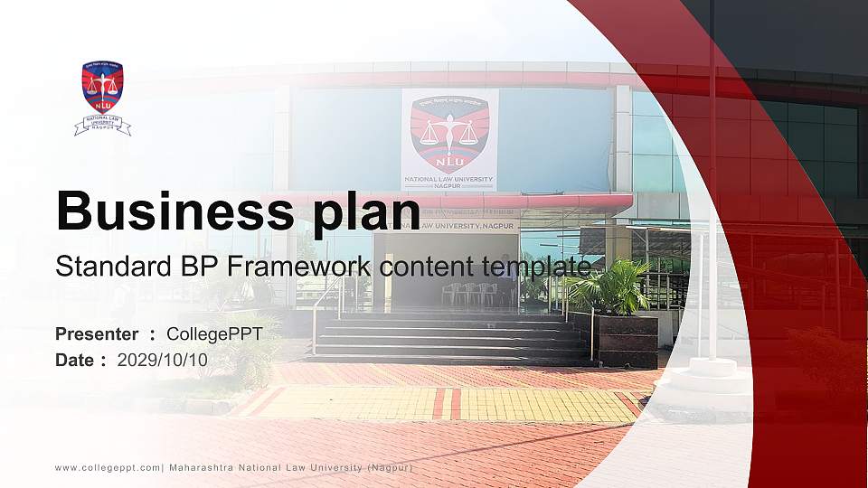 Maharashtra National Law University (Nagpur) Competition/Entrepreneurship Contest PPT Template16:9 ratio PPT effect preview image