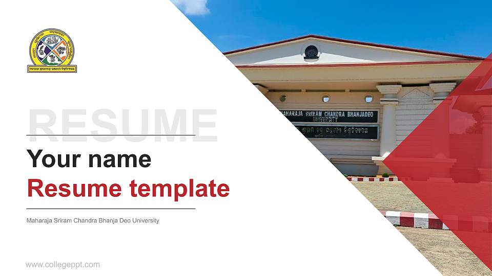 Maharaja Sriram Chandra Bhanja Deo University Resume PPT Template16:9 ratio PPT effect preview image