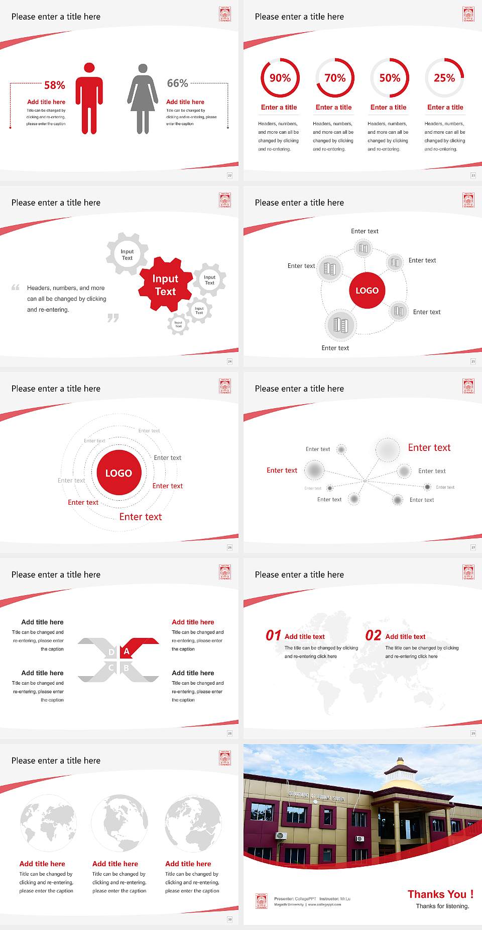 Magadh University Course/Courseware Creation PPT Template4:3 ratio PPT effect preview image4